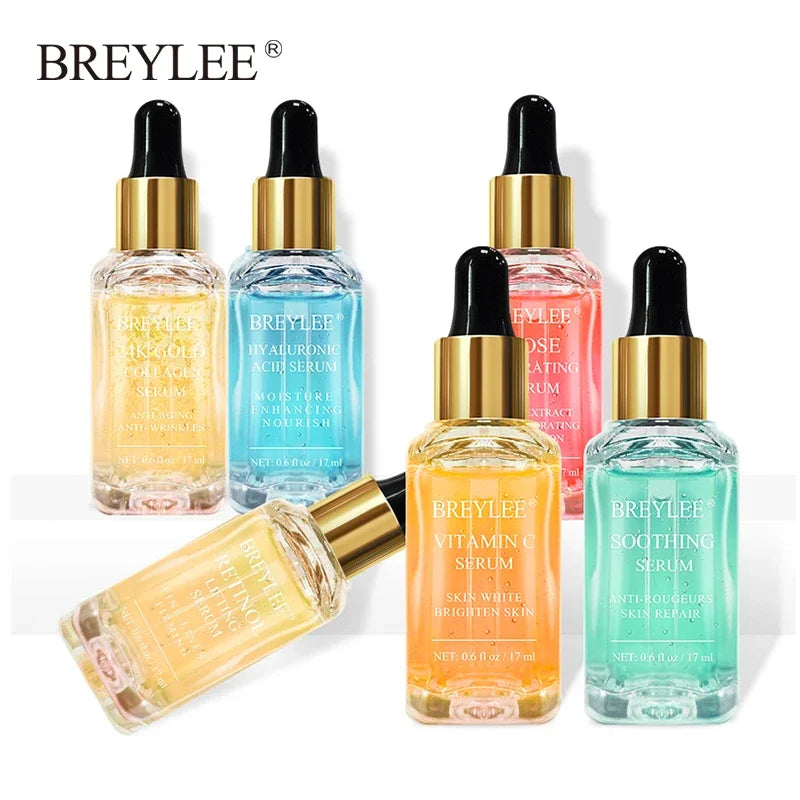 BREYLEE Retinol Face Serum Vitamin C Brighten Tone Essence Hyaluronic Acid Moisturizing Anti Aging Cream Firming Skin Care 17ml